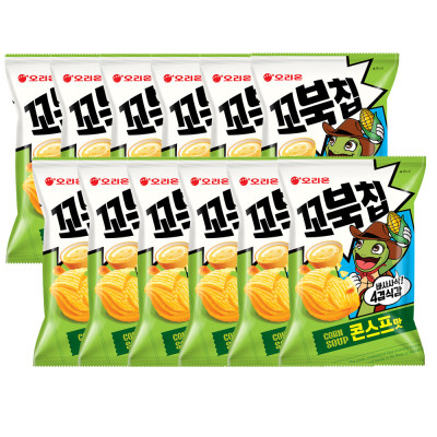 Turtle Chips Corn Soup Flavor 80g x 12pcs (box)