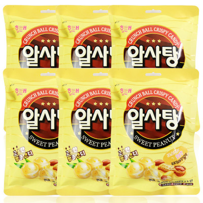 Haitai Confectionery 2000 Egg Candy x 6 Peanut Flavored Candy Office Snack