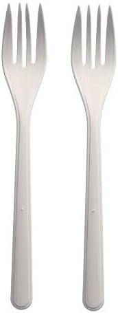 Haval Forks, Bio-PP 18.5 cm, white, extra stable, 96427, reusable forks, 50 pieces