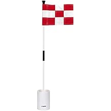 KINGTOP Golf Flagstick Mini, Putting Green Flag for Yard, 3 Feet Flagpole 2-Section Design, Golf Pin Flags Hole Cup Set, 6" Putting Cup, 1-Pack