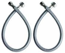 2 Adet 3/8 Dişi Çelik Klozet Bağlantı Flex Hortumu Spirali 50 cm