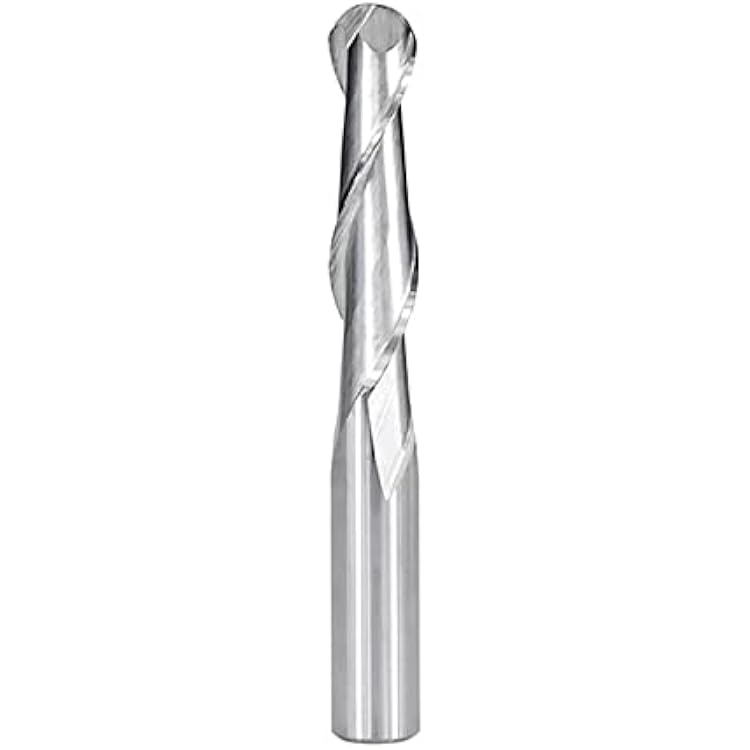 1pcs 2-Flute Ball Nose Spiral End Mill, 4mm6mm Shank CNC Router Bit Carbide End Mill 3D Engraving Carving Woodworking Bits Dimensions : 10x45x100mm