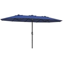 TrailBlaze 13FT Patio Umbrella, Rectangle Outdoor Umbrella, Double-Sided Market Table Umbrella With Crank Handle, Perfect for Pool, Garden, Deck, Backyard