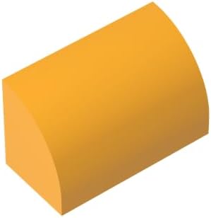 Gobricks GDS-M063 37352 Arched 1x2x1 Smooth Curved Brick, 50 pcs