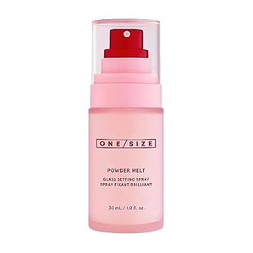 ONE/SIZE Powder Melt Glass Setting Spray, 1 fl oz (30 mL) Lightweight Makeup Setting Spray with Dewy, Glossy Finish, Fine Mist Face Spray for Long-Lasting Makeup Wear, Travel Size