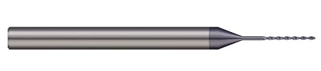 Micro 100 DR01-1094X Drill, 130 Point Angle, 7/64" Dia, .413" Flute Length, 2 Fl, 1/8" Shank Dia, 1-1/2" OAL, AlTiN