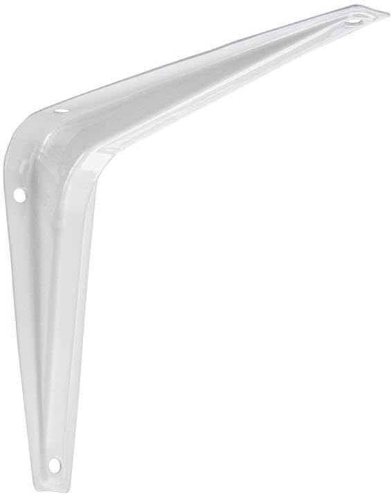 Hampton 5042587 6 in. & 100 lbs 18 Gauge White Steel Shelf Bracket - Pack of 10
