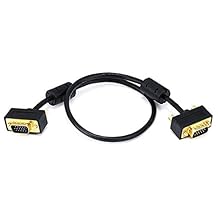 Monoprice 1.5ft Ultra Slim SVGA Super VGA 30/32AWG M/M Monitor Cable w/ ferrites (Gold Plated Connector)