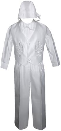 Baby Boy Christening Baptism White Long Vest Set Suit (0M-36M)