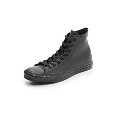 Converse Chuck Taylor All Star Leather High Top Shoe, black mono, 6 M US