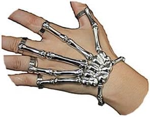 Metal Skeleton Bracelet Halloween Accessories Ghost Claw Gothic Finger Wristband Skull Fingers on Party