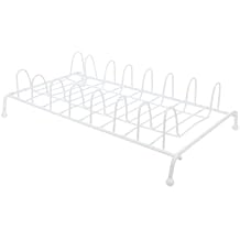 Dish Drying Rack with Utensil and Chopsticks Holder Compact Kitchen Organizer Tabletop Drainer Shelf for Bowls Plates 11.02X6.49X2.75 Inch Space-Saving Kitchen Storage