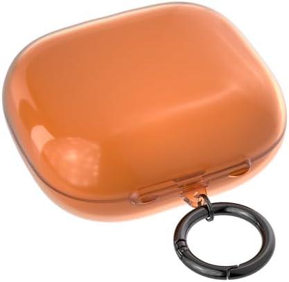 Valkit for Powerbeats Pro 2 Case Cover 2025 Soft TPU for Beats Powerbeats Pro 2 Case Clear Shockproof with Clear Kit & Keychain for Man Women(Transparent Orange)