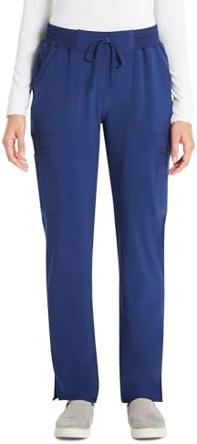 Scrubstar Women Straight Leg Scrub Pants Soft Stretch Drawstring Medical Uniform Bottom with Cargo Pockets Women Scrub Pant