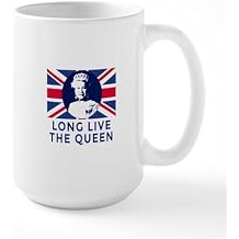 CafePress Queen Elizabeth II: Long Live The Quee Large Mug 15 oz (444 ml) Ceramic Coffee Mug
