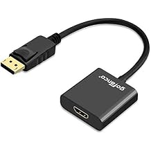 gofanco DisplayPort to HDMI Adapter - Black Male to Female DP to HDMI Converter for DisplayPort Enabled Desktops and Laptops to Connect to HDMI Displays (DPHDMI)