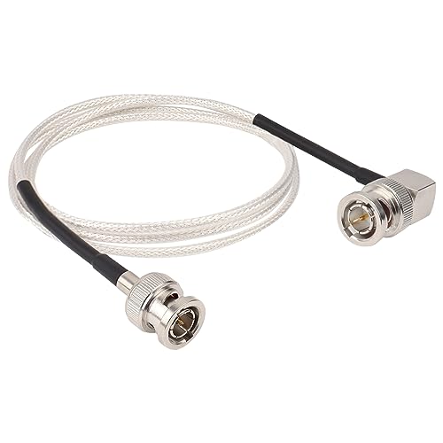 XRDS -RF 3G6G SDI Cable HD-SDI BNC Male to Right Angle BNC Male 75 Ohm RG179 Jumper Cable 3ft for Surveillance Camera System CablesCCTVDVR