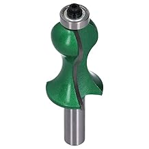 Jeanoko 1PCS 12mm Shank Half Round Wood Router Bit, High Strength Stair Handrail Shape Milling Cutter, Flute Line Drilling Tool for Wood Trimming