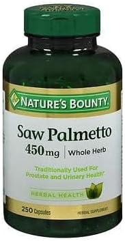 Nature's Bounty Saw Palmetto 450 mg Capsules 250 ea (Pack of 5)