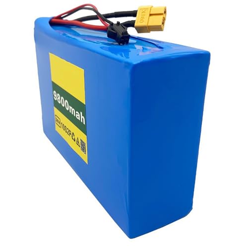 Electric Bicycle Lithium Battery Pack 36V 9.8Ah 10S2P with BMS for E-Bike, Scooter, Power Tools and Motors up to 500W, Includes Charger XT60