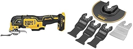 DEWALT 20V Max XR Oscillating Multi-Tool Bundle with 5 Piece Oscillating Tool Blades Kit