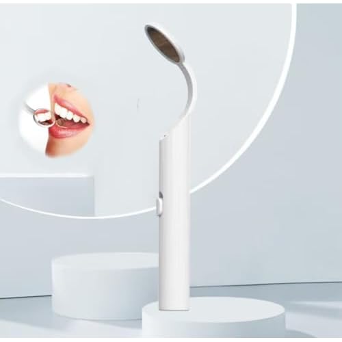 Dental Mirror for Teeth with Light,Inspection LED Tooth Mirror,Anti-Fog Mouth Mirror,Dentist Mirror for Inside Mouth Plaque Removal Oral Care Tool-Dental Cleaning Kit
