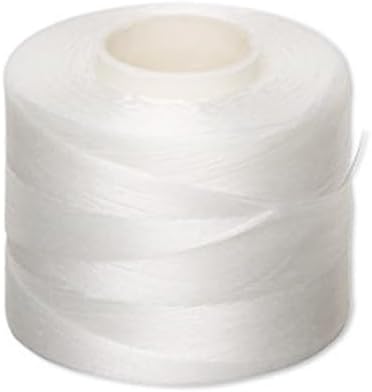Nymo Nylon Beading Thread, Spool, (Size B White, 350 Yards (1,050 feet)