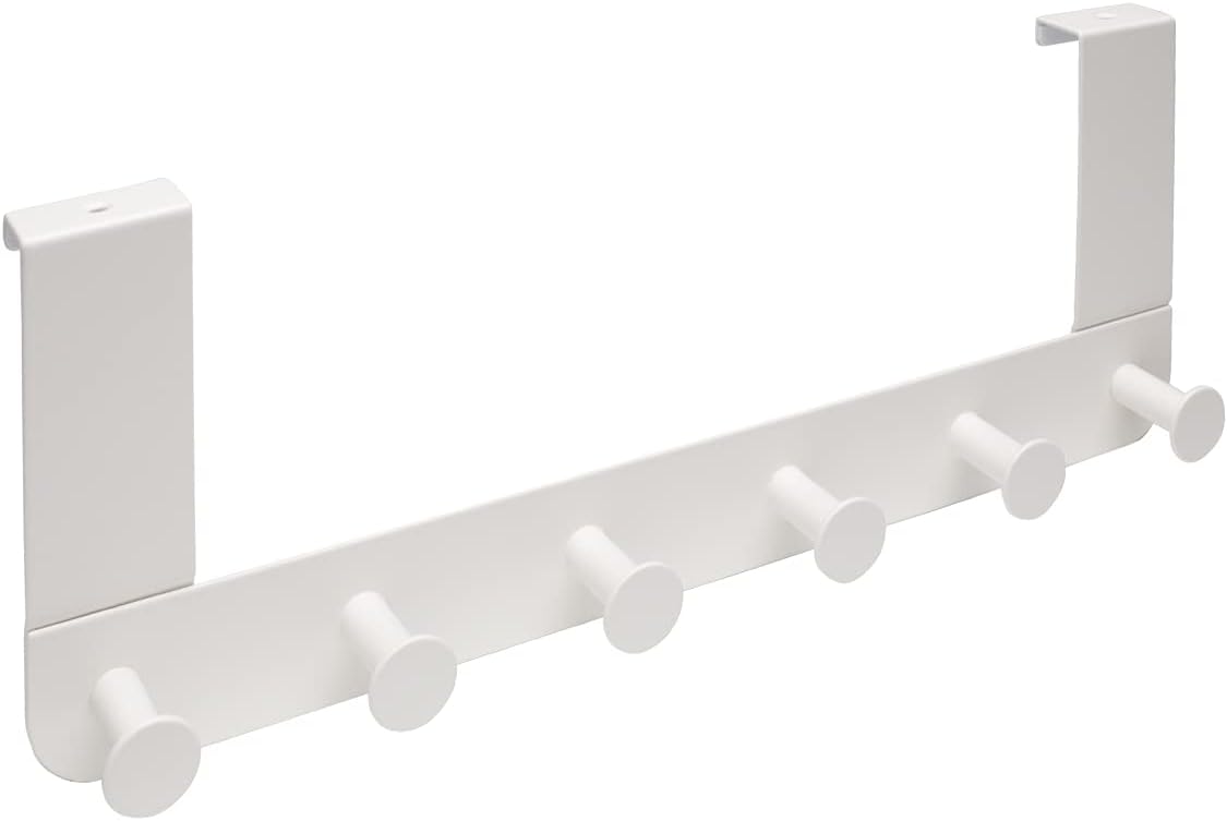 IKEA Enudden door hanger, metal, white, with 6 hooks for hanging