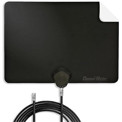 Channel Master FLATenna - Indoor Digital HDTV Antenna, 12 Coaxial Cable, Superior Reception Range & Signal Reliability, Supports 4K Smart TVs, OTA Broadcast & NextGen TV, Easy Install