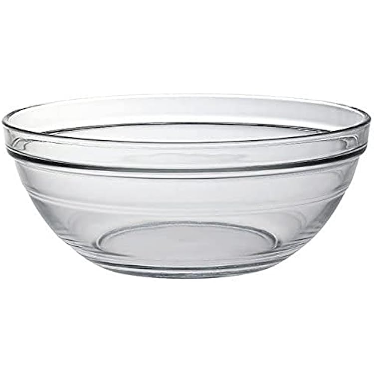 Duralex Made In France - Lys Stackable Clear Glass Bowl, 1-12 Quarts 8 Inches