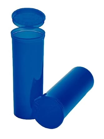 75 Pack Empty Pill Bottles with Pop Top Caps, Medicine Containers, Prescription Vials with Lids, Pop Top Bottles, Flip Top Caps, Empty Vials, Pill Organizer.(60 Dram, Blue)
