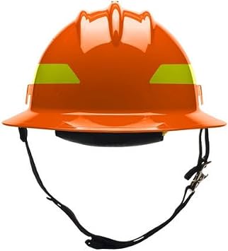 Bullard Full Brim Wildland Helmet, Ratchet Headband, Lime/Yellow