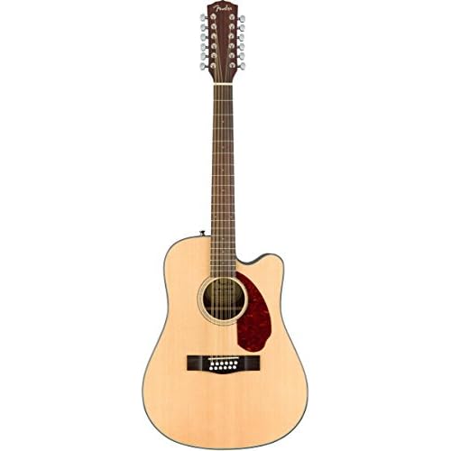 Fender CN-140SCE Nylon String Acoustic-Electric Guitar with Case - Concert Body Style - Black 962714206