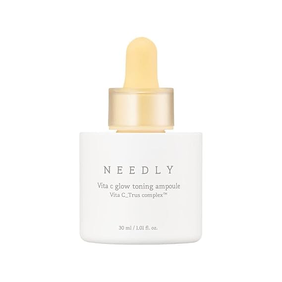 NEEDLY | Vita C Glow Toning Ampoule | Lightweight Brightening Ampoule with Vita C Complex | For Tone Improvement and Moisturizing
