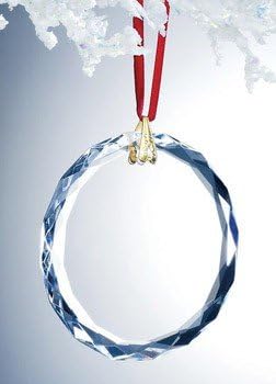 Optical Crystal Gem Cut Round Ornament