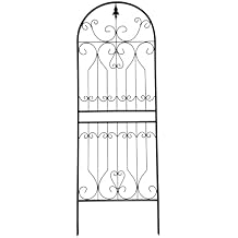 Trellis for Climbing Plants 70.8" H x 24.5" W Metal Premium Quality Material Rust-Resistant Climbing Frame Stylish Garden Addition Outdoor Roses Vine Ivy Clematis Trellises Black 1 Pack