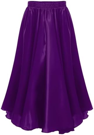 CHICTRY Kids Girl Long Full Circle Ballroom Dance Skirt Flamenco Cha Cha Latin Dancewear Long Maxi Skirt