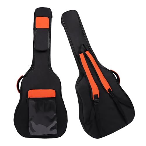 Acoustic Guitar Gig Bag Fits 404142 Inch & 12-String Guitars, 0.5 Inch Thick Padded for Enhanced Protection, 600D Waterproof Soft Backpack Case with Neck Fixed Strap & Dual Shoulder Straps