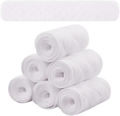 Toulite 6 Pcs Cotton Bra Liners Rectangle Under Bra Pads 3 Layer Bra Sweat Liners for Women Sweating Supplies
