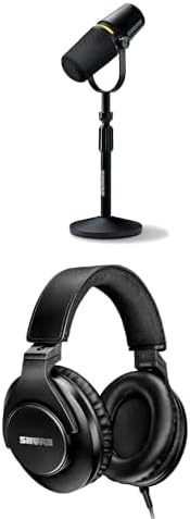 Shure MV7+ Podcast Microphone with SRH440A Over-Ear Wired Headphones