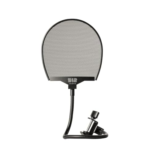 512 Audio by Warm Audio 512-POP Professional Metal Pop Filter w Gooseneck Clamp