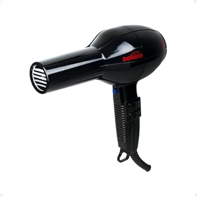 Solano Vero Ceramic Ionic Hair Dryer - Anti-Frizz  Smoothness  Shine - 1600W High Performance Ceramic Blow Dryer - Lightweight Speed Hair Dryer - Italian-Made