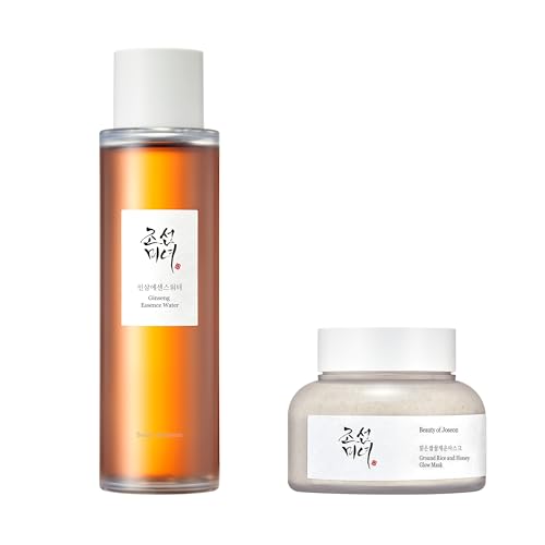Beauty of Joseon Ginseng Essence Water Hydrating Face Toner for Dry, Dull Skin with Ground Rice and Honey Glow Mask Pore Sebum Care for Dry Sensitive Skin