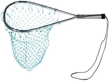 DotLine Standard Trout Landing Net 10" x 14" Hoop, 6" Handle, Blue Poly Net