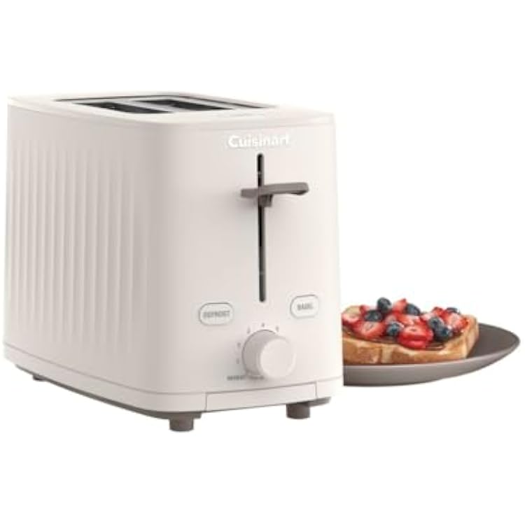 Cuisinart SohoTM Collection 2-Slice Toaster, 7 Toaster Setting, Defrost, Reheat, and Bagel Setting, Convenient Rear Cord Storage, Truffle, CPT-7TR