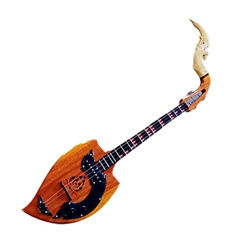 Isarn Acoustic Electric Phin 3 Strings, Thai Lao Asian Guitar Musical Instrument, Traditional Thailand Classical Musical Pin97