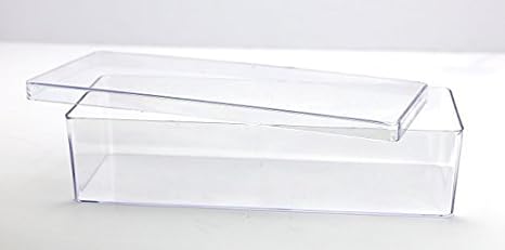 4-Pack Clear Acrylic Pencil & Crayon Boxes with Lids, 9.5x3.56x2.25in