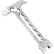 4-in-1 Emergency Tool Gas & Water Shut Off Wrench, Non-Sparking Pry Bar, Earthquake Survival Firefighter-Designed, Heavy-Duty Alloy (silver)