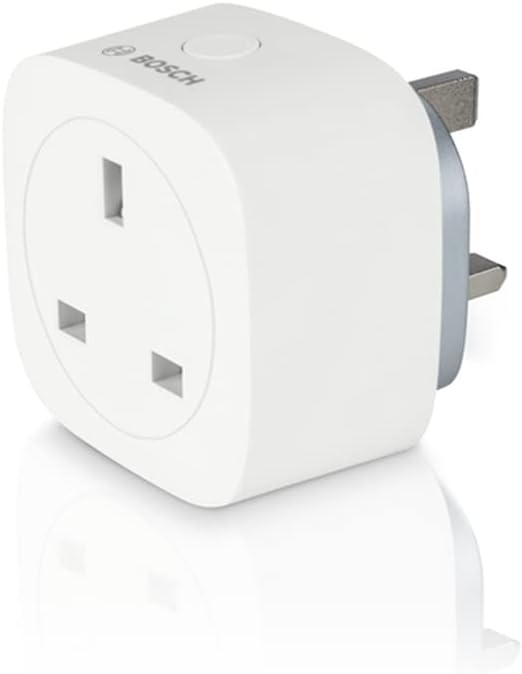 Bosch Smart Home Plug Compact, smart socket with app function (slim design, radio signal amplification, compatible with Alexa, Google Assistant and Apple HomeKit)