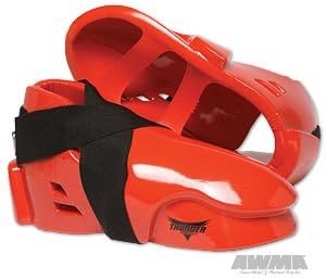 Proforce Thunder Double Layered Kicks Karate Sparring Shoes - Red - Medium - 8/8-1/2